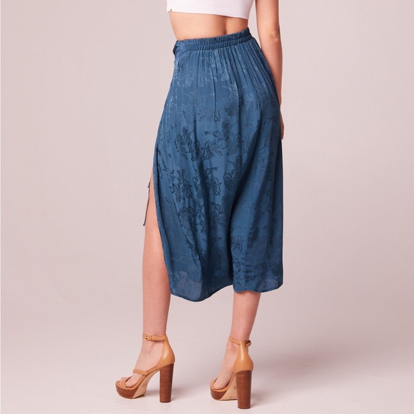 Band of the free CELENE DEEP TEAL LAYERED MIDI SKIRT - Picture 5 of 10